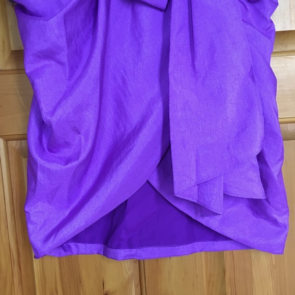 Vintage 1980s Designer PURPLE Strapless Dress - Picture 4 of 14